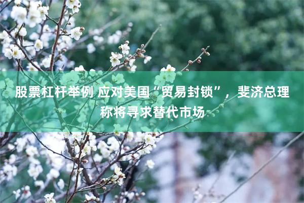 股票杠杆举例 应对美国“贸易封锁”，斐济总理称将寻求替代市场