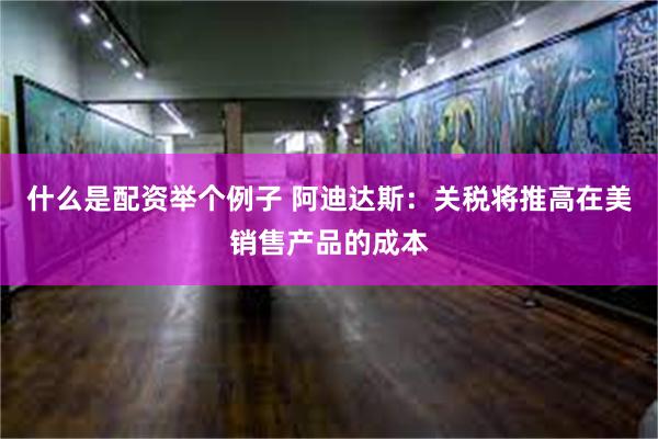 什么是配资举个例子 阿迪达斯：关税将推高在美销售产品的成本