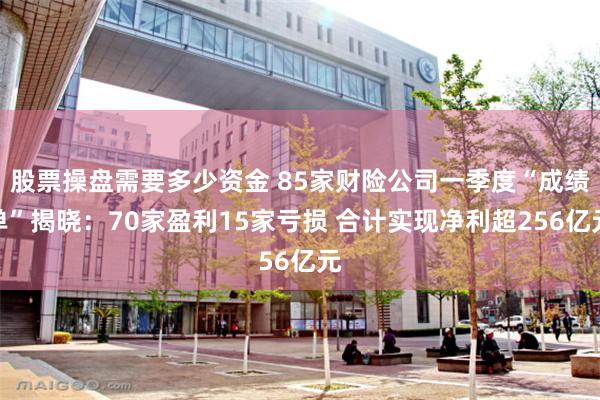 股票操盘需要多少资金 85家财险公司一季度“成绩单”揭晓：70家盈利15家亏损 合计实现净利超256亿元