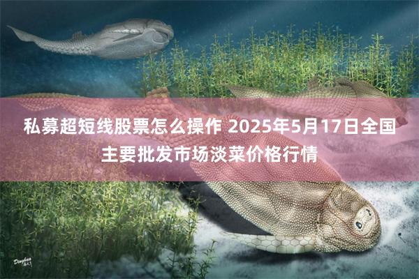 私募超短线股票怎么操作 2025年5月17日全国主要批发市场淡菜价格行情