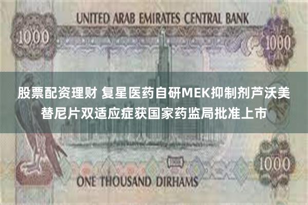 股票配资理财 复星医药自研MEK抑制剂芦沃美替尼片双适应症获国家药监局批准上市