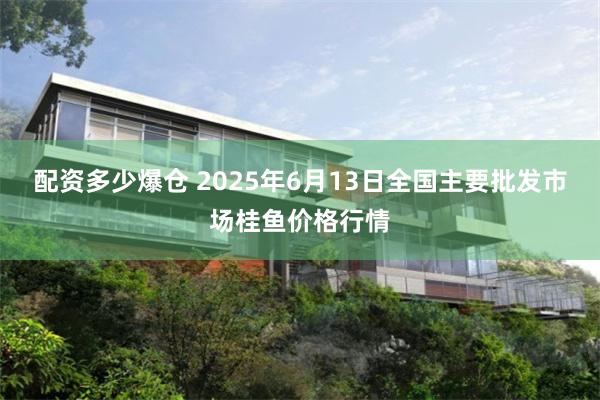 配资多少爆仓 2025年6月13日全国主要批发市场桂鱼价格行情