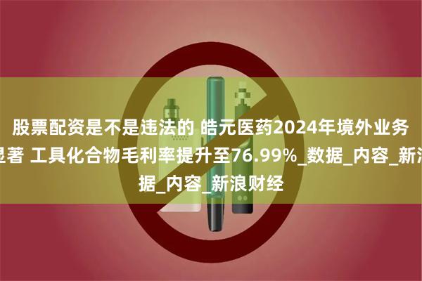 股票配资是不是违法的 皓元医药2024年境外业务增长显著 工具化合物毛利率提升至76.99%_数据_内容_新浪财经